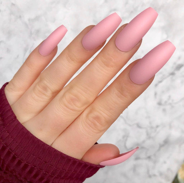 Baby Pink Matte Ballerina - doobysnailsltd