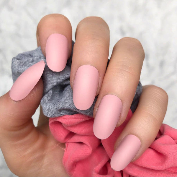 Baby Pink Matte Oval - doobysnailsltd