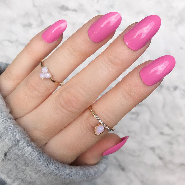 Barbie Pink Gloss Oval - doobysnailsltd