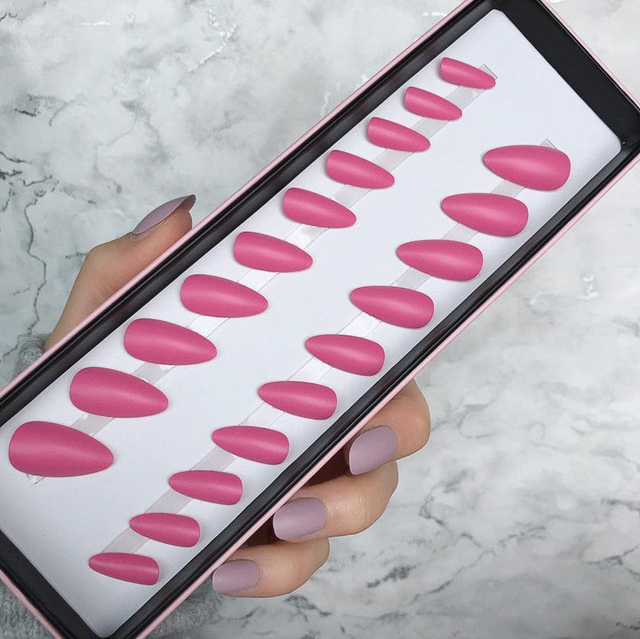 Barbie Pink Matte Long Almond - doobysnailsltd