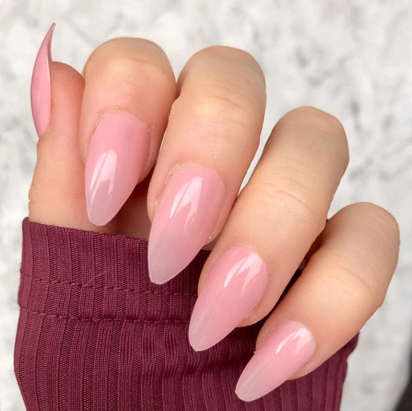 Barely Pink Gloss Almond - doobysnailsltd