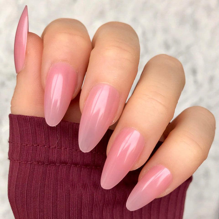 Barely Pink Gloss Long Almond - doobysnailsltd