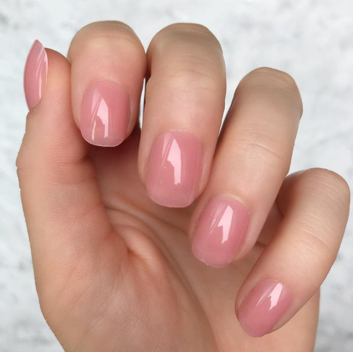 Barely Pink Gloss Short Round - doobysnailsltd