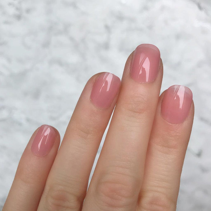 Barely Pink Gloss Short Round - doobysnailsltd