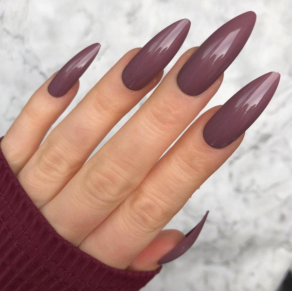 Berry Gloss Long Stiletto - doobysnailsltd