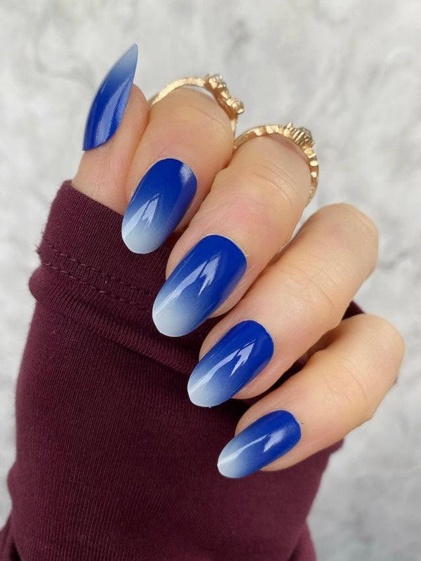 Blue Ombre Oval - doobysnailsltd