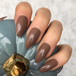 Brown Gloss Almond - doobysnailsltd