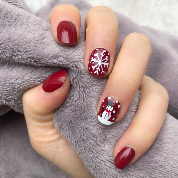 Cherry Snowflake Short Round - doobysnailsltd