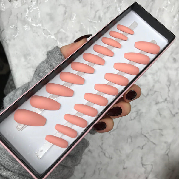 Clearance! Peach Matte Ballerina - doobysnailsltd