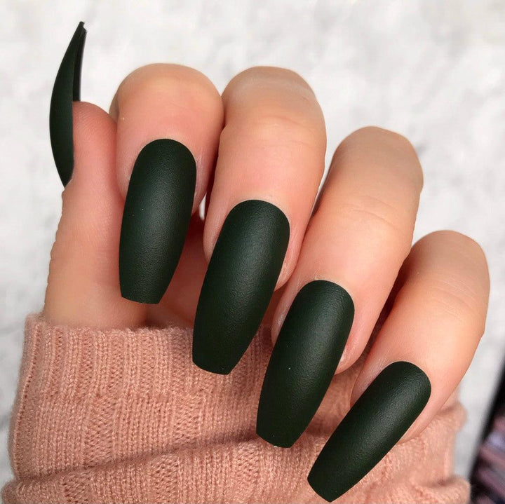 Deep Green Matte Ballerina - doobysnailsltd