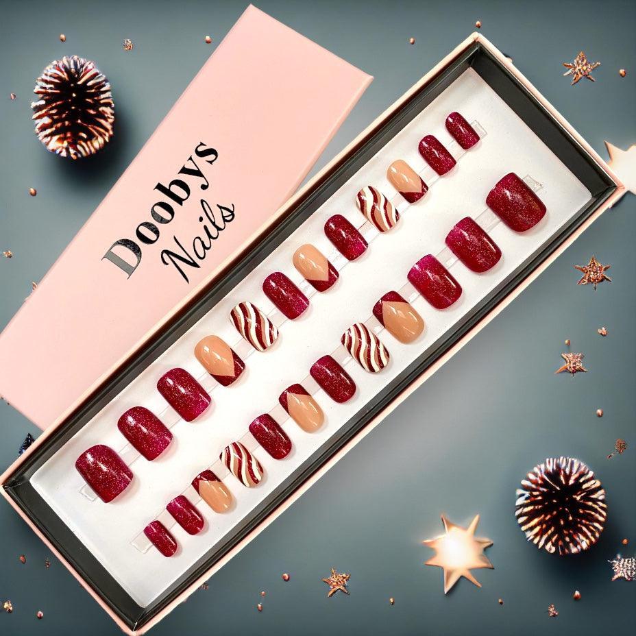 Trending! Deep Red Candy Short Square - doobysnailsltd