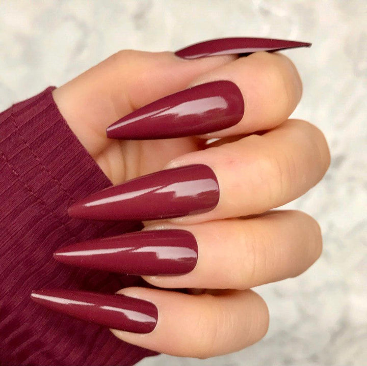 Deep Red Gloss Super Stiletto - doobysnailsltd