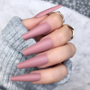 Deep Rose Matte Extra Coffin - doobysnailsltd
