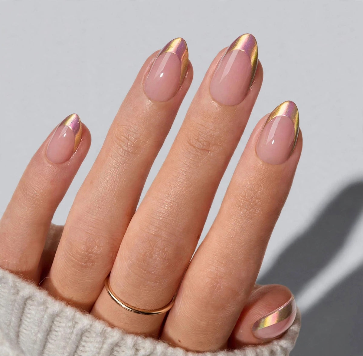 Best Seller! Rose Chrome French Short Almond
