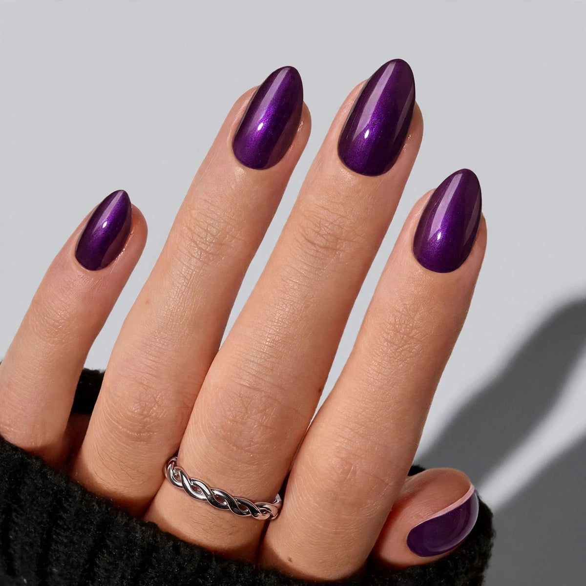 Metallic Purple Short Almond