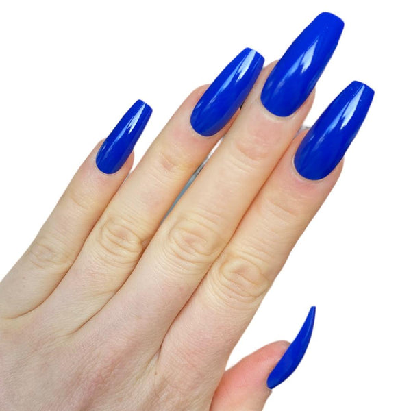 Electric Blue Gloss Ballerina - doobysnailsltd