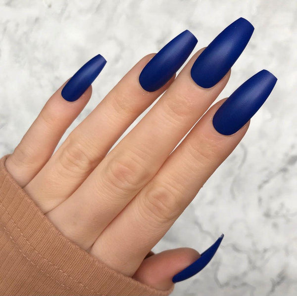 Electric Blue Matte Ballerina - doobysnailsltd