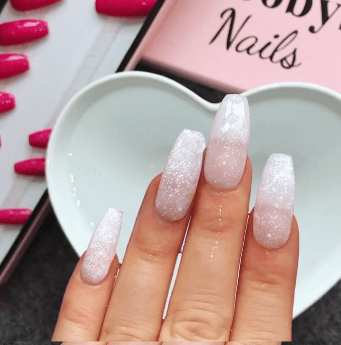 Nude pink ballerina nails | Ballerina nails, Nails, Nail art designs