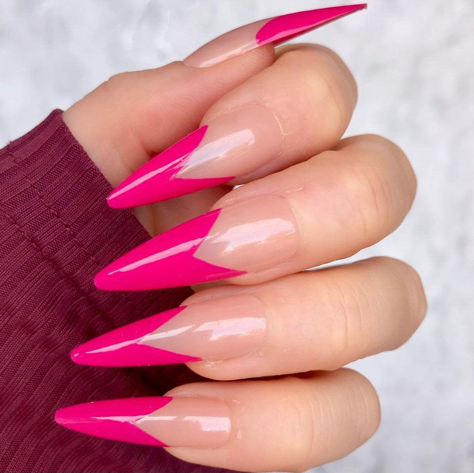 French Pink Super Stiletto doobysnailsltd