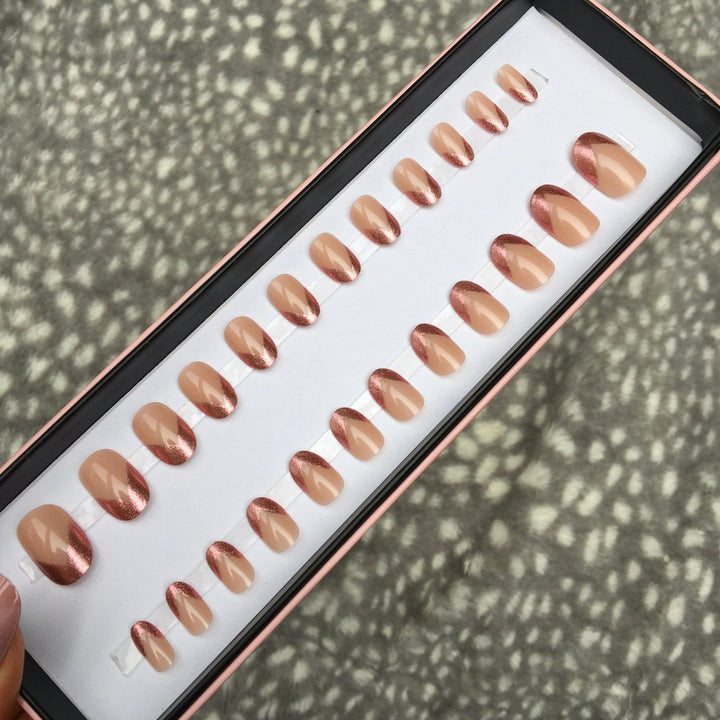 French Rose Gold Short Oval - doobysnailsltd