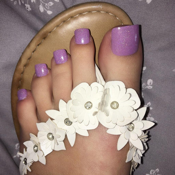 Glitter Lilac Toe - doobysnailsltd