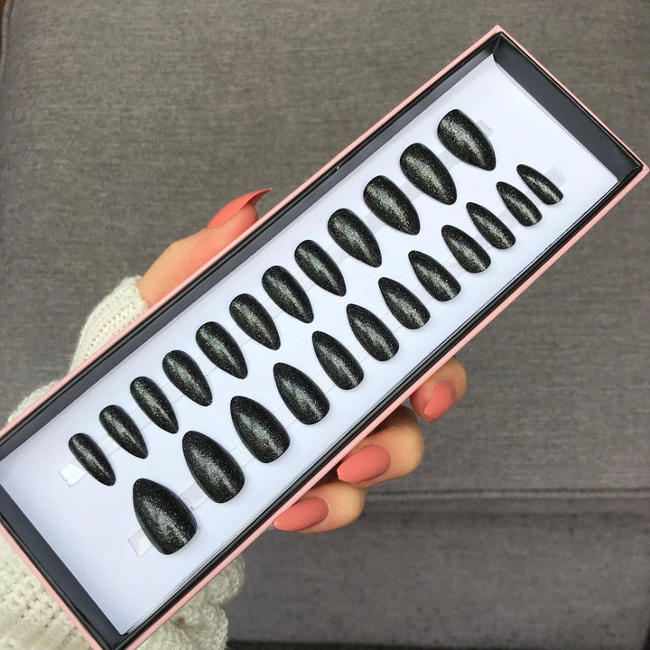 Glitterbomb Black Almond - doobysnailsltd