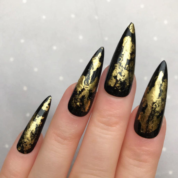 Gold Leaf Super Stiletto - doobysnailsltd