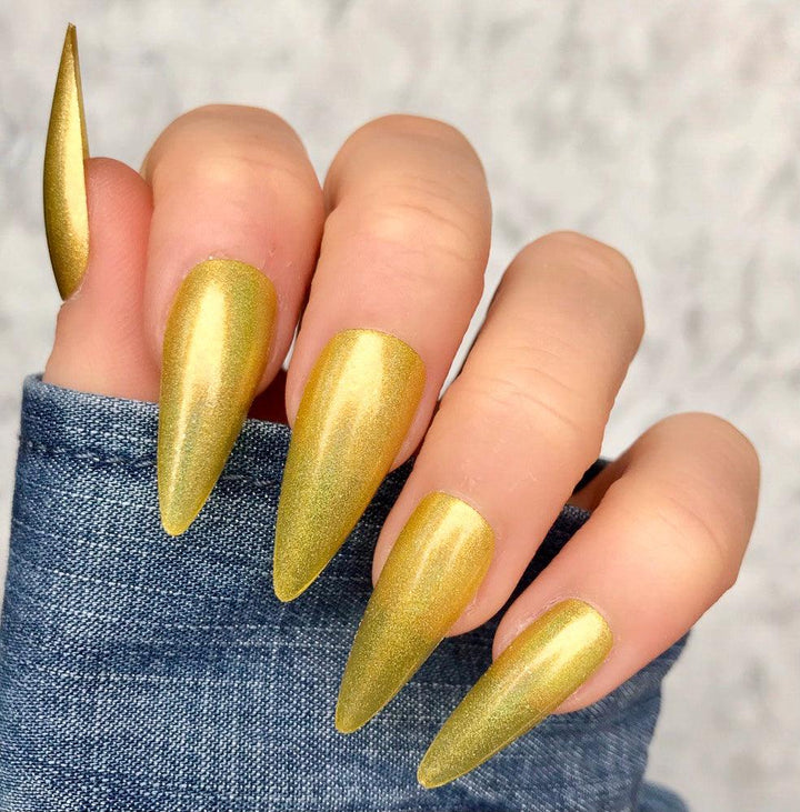 Golden Glitters Midi Stiletto - doobysnailsltd