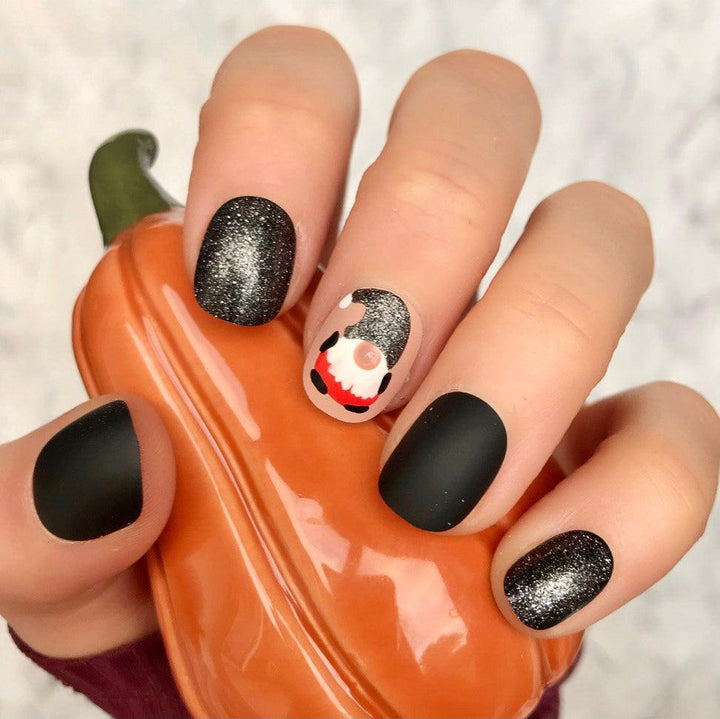 Halloween Gonk Black Short Round - doobysnailsltd