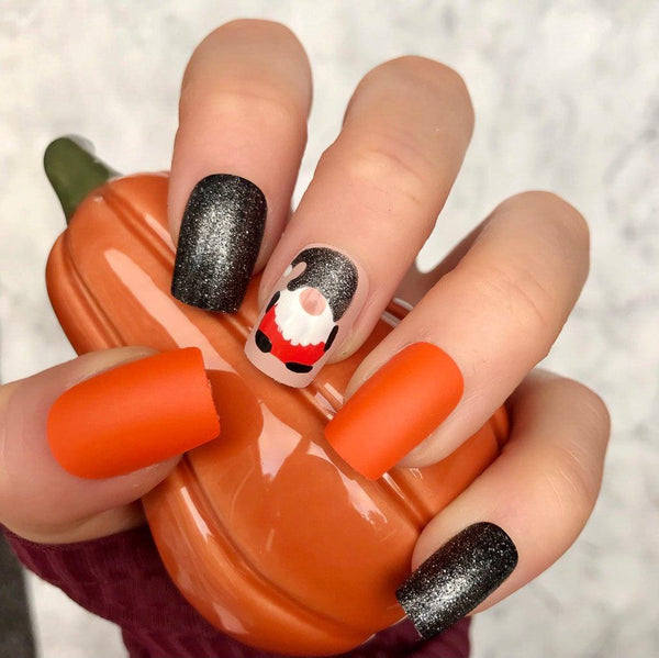 Halloween Gonk Orange Short Square - doobysnailsltd