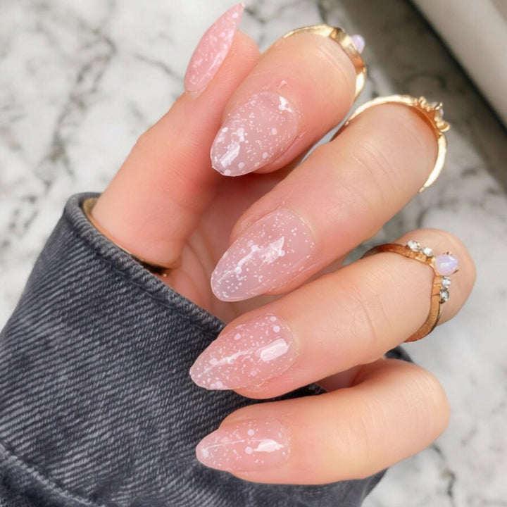 Heat Change Barbie Glitter Short Almond - doobysnailsltd