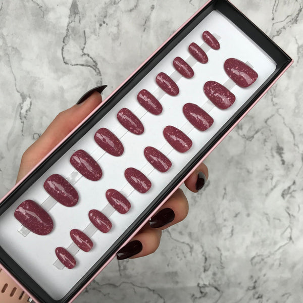 Heat Change Blush Glitter Oval - doobysnailsltd