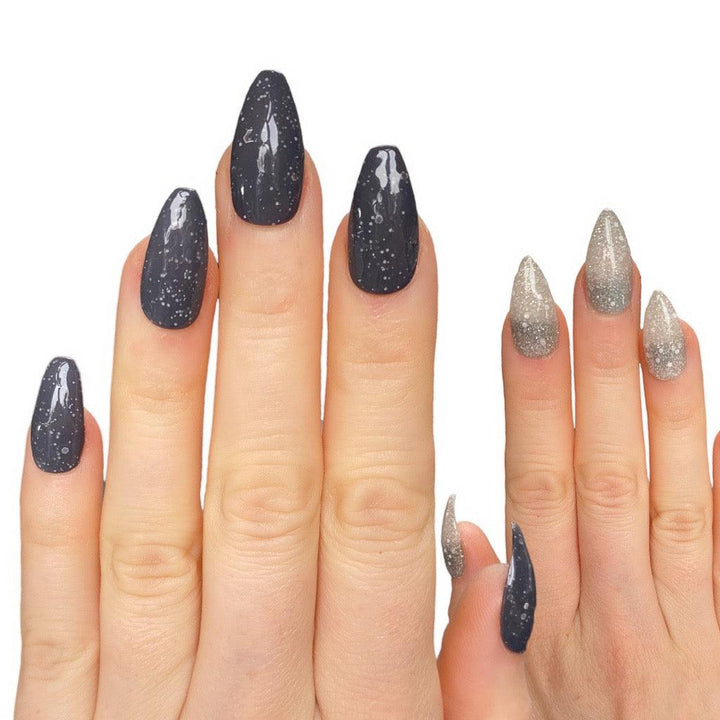 Heat Change Glitter Grey Almond - doobysnailsltd