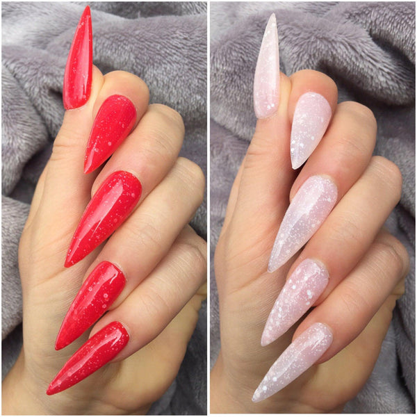 Heat Change Red Glitter Super Stiletto - doobysnailsltd