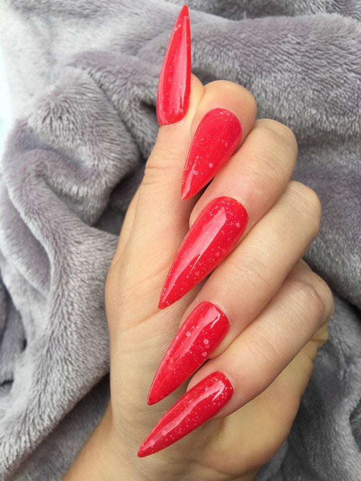 Heat Change Red Glitter Super Stiletto - doobysnailsltd