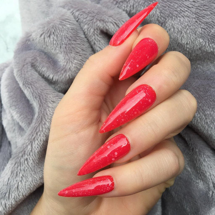 Heat Change Red Glitter Super Stiletto - doobysnailsltd