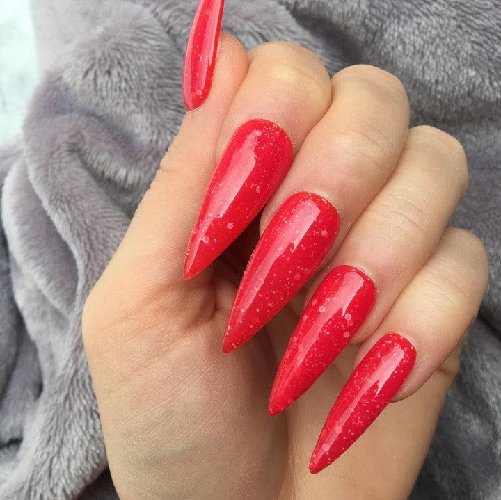 Heat Change Red Glitter Super Stiletto - doobysnailsltd