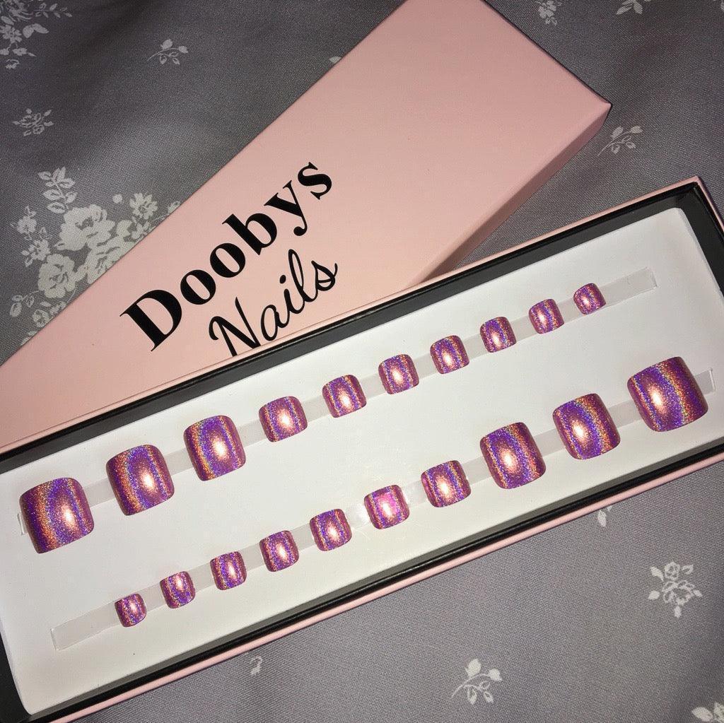 Holographic Pink Toe - doobysnailsltd