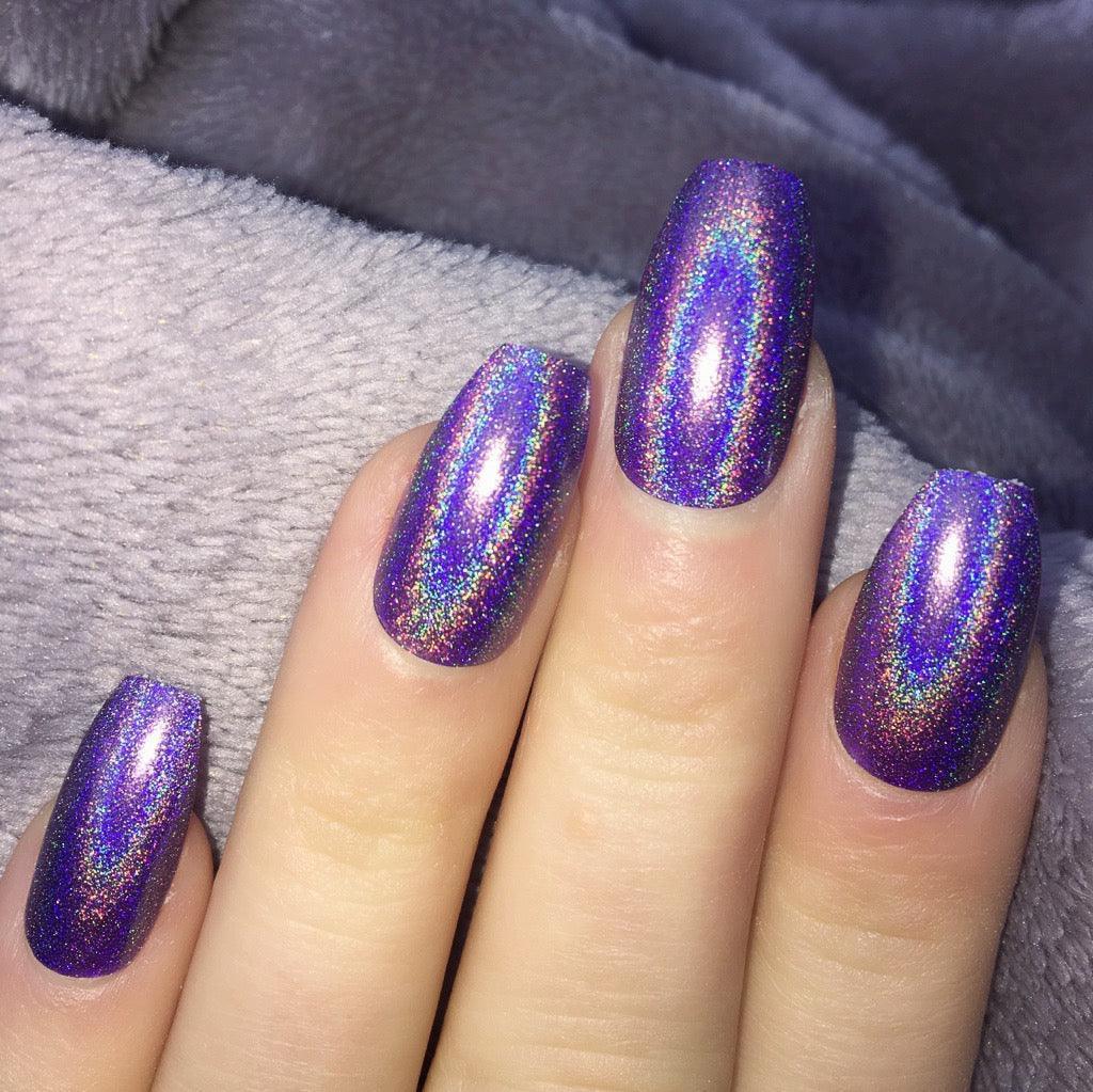 Holographic Purple Coffin - doobysnailsltd