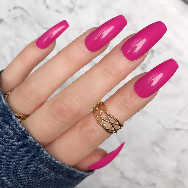 Hot Pink Gloss Ballerina - doobysnailsltd