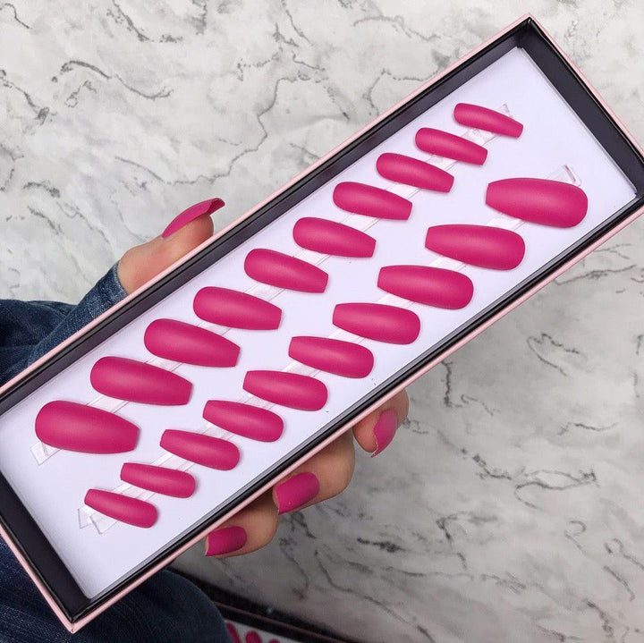 Hot Pink Matte Ballerina - doobysnailsltd