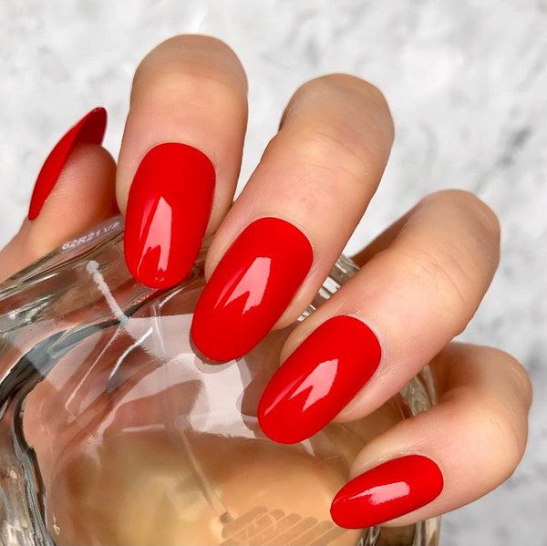 Hot Red Gloss Oval - doobysnailsltd