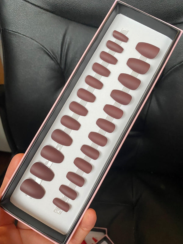 Last One! Brown Matte Coffin - doobysnailsltd