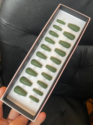 Last One! Khaki Green Midi Coffin - doobysnailsltd