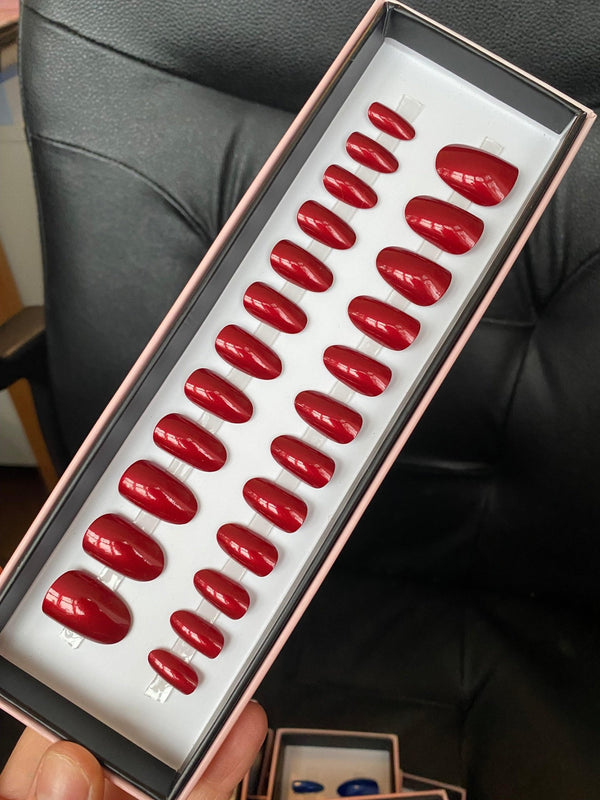 Last One! Metallic Red Oval - doobysnailsltd