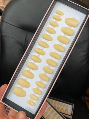 Last One! Pastel Yellow Oval - doobysnailsltd