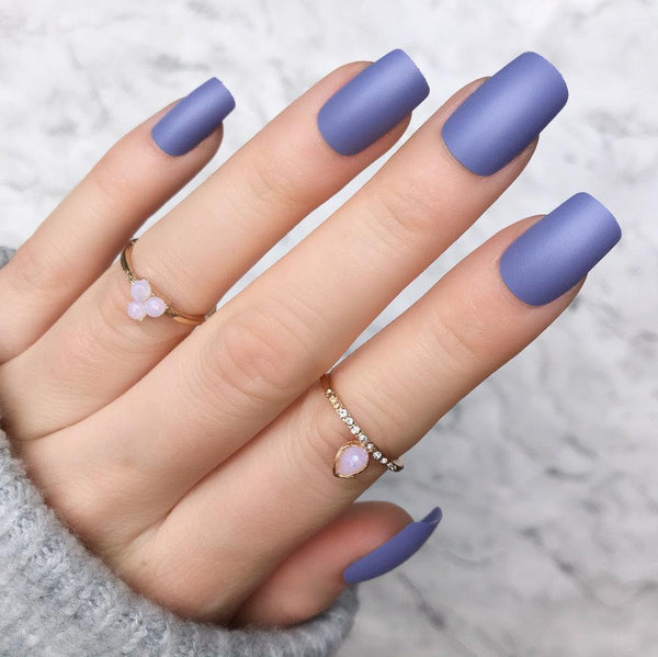 Lilac Matte Short Square - doobysnailsltd