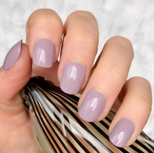 Mauve Gloss Short Oval - doobysnailsltd