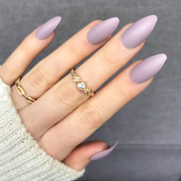 Mauve Matte Almond - doobysnailsltd