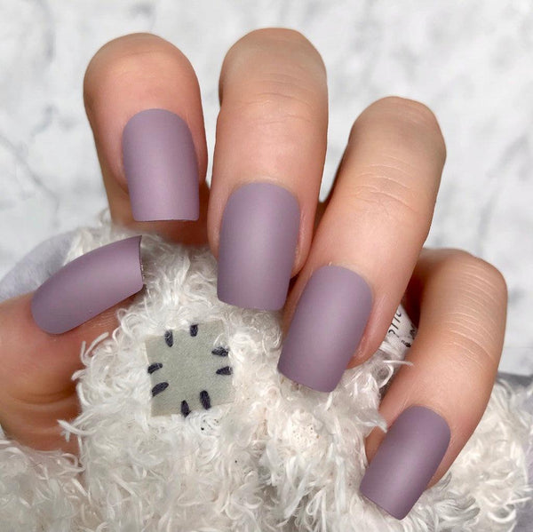 Mauve Matte Short Square - doobysnailsltd